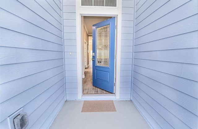 view of doorway to property