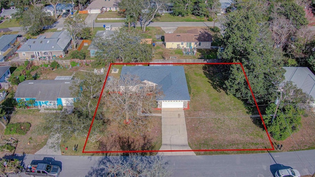 birds eye view of property featuring a residential view