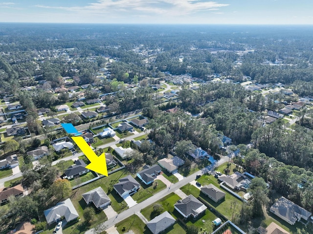 birds eye view of property featuring a residential view