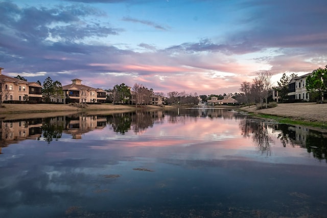 property view of water featuring a residential view