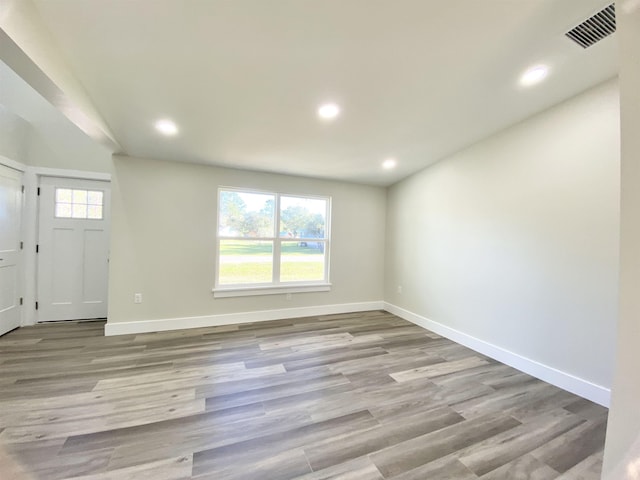 entryway with light hardwood / wood-style floors