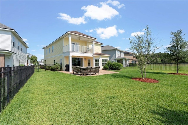 295 Ferndale Way, Saint Augustine, FL 32092 - rear view of house with a balcony, a patio area, and ceiling fan