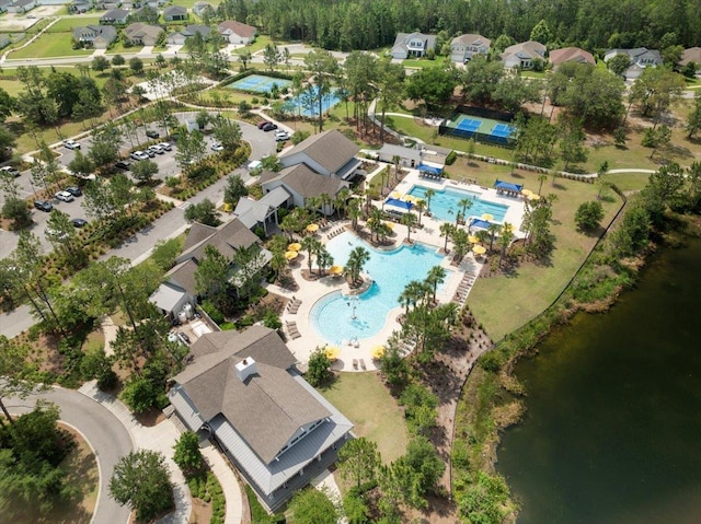 295 Ferndale Way, Saint Augustine, FL 32092 - aerial view of property and surrounding area with a pool area and a nearby body of water