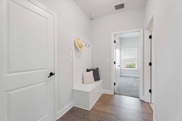 295 Ferndale Way, Saint Augustine, FL 32092 - mudroom with wood finished floors, baseboards, and a textured ceiling
