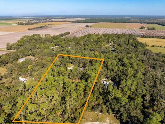 bird's eye view with a rural view