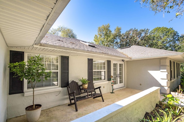 view of patio with french doors