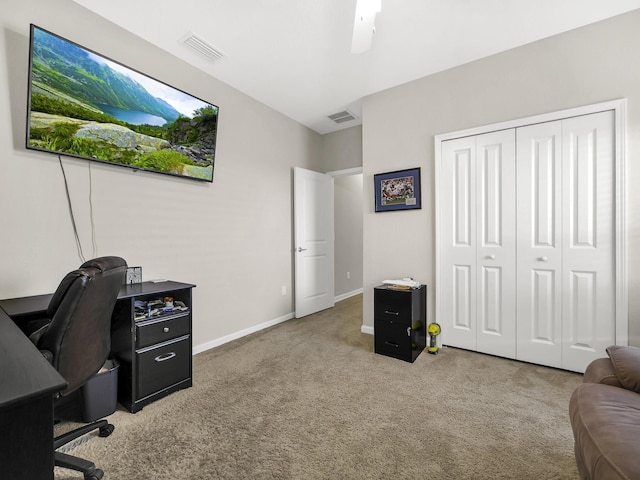 55 Concave Ln, Saint Augustine, FL 32095 - office area featuring carpet and baseboards