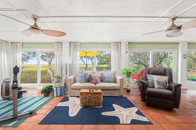 view of sunroom / solarium