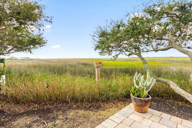 view of yard featuring a rural view