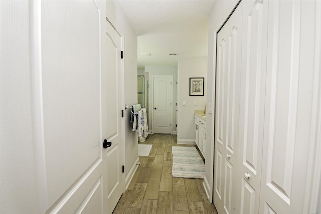 interior space featuring light wood-type flooring