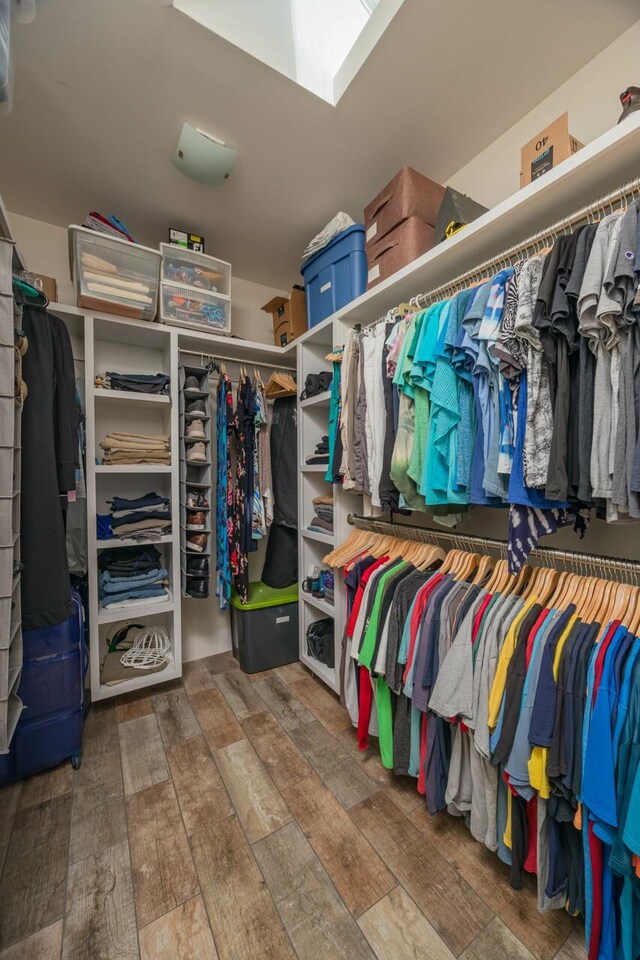 spacious closet featuring wood-type flooring