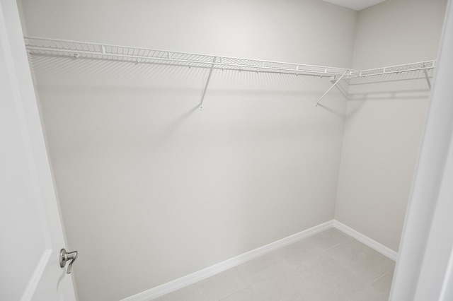 view of walk in closet