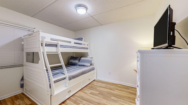 bedroom with light wood-type flooring