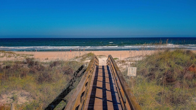 water view featuring a view of the beach