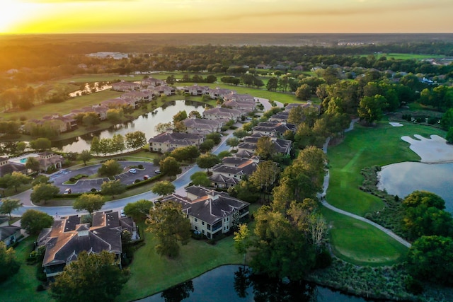 175 Laterra Links Cir Unit 101, Saint Augustine, FL 32092 - aerial view at dusk with a water view and a residential view