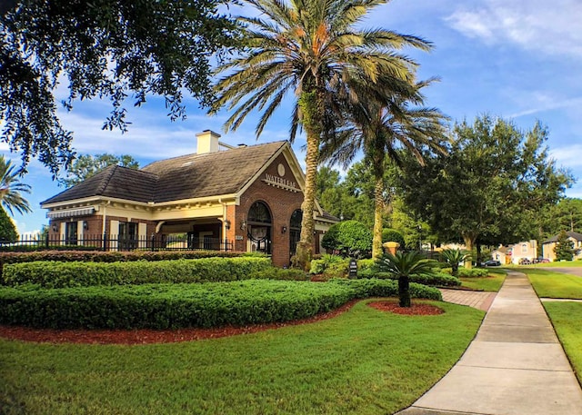 exterior space featuring a lawn