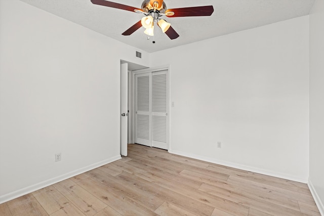 600 Domenico Cir Unit G9, Saint Augustine, FL 32086 - spare room with ceiling fan and light wood-style flooring