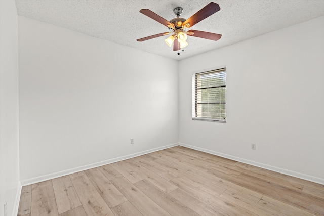 600 Domenico Cir Unit G9, Saint Augustine, FL 32086 - empty room featuring a ceiling fan, light wood finished floors, and a textured ceiling