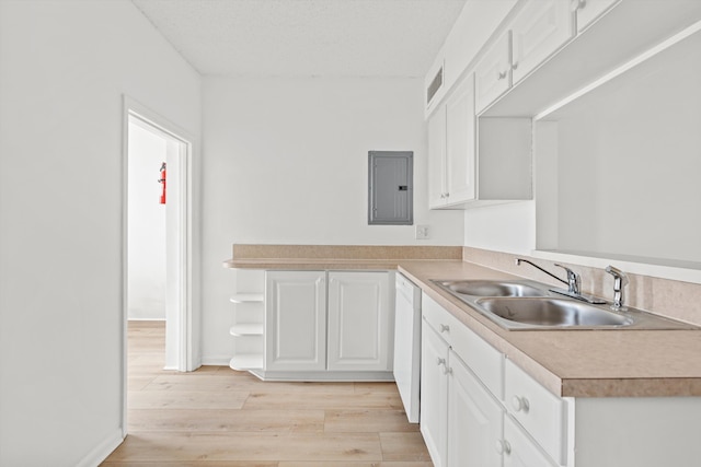 600 Domenico Cir Unit G9, Saint Augustine, FL 32086 - kitchen featuring electric panel, open shelves, and white cabinetry