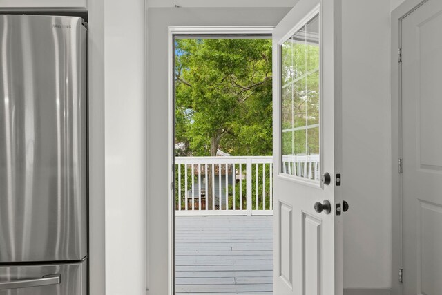 doorway with plenty of natural light