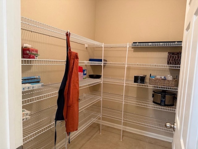 view of storage area