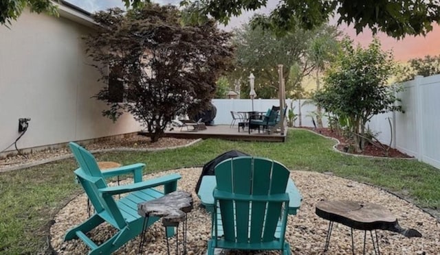 view of yard with a patio