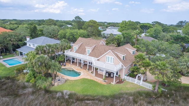 821 Kalli Creek Ln, Saint Augustine, FL 32080 - aerial view of property and surrounding area with a pool area