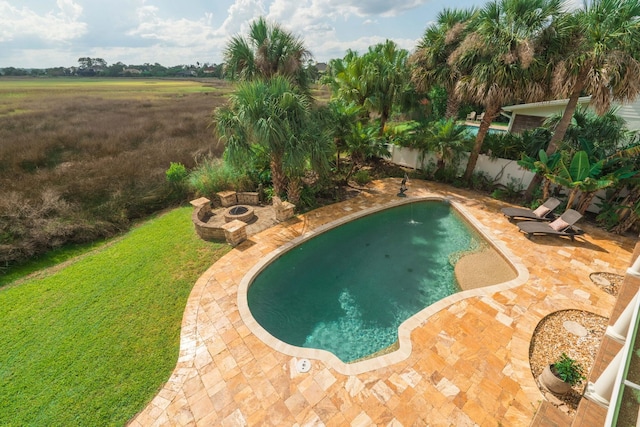 821 Kalli Creek Ln, Saint Augustine, FL 32080 - view of pool with a patio area and an outdoor fire pit