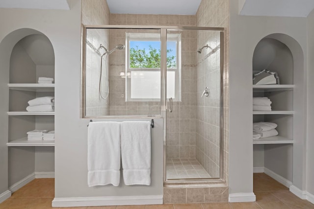 821 Kalli Creek Ln, Saint Augustine, FL 32080 - full bathroom with a stall shower and tile patterned floors