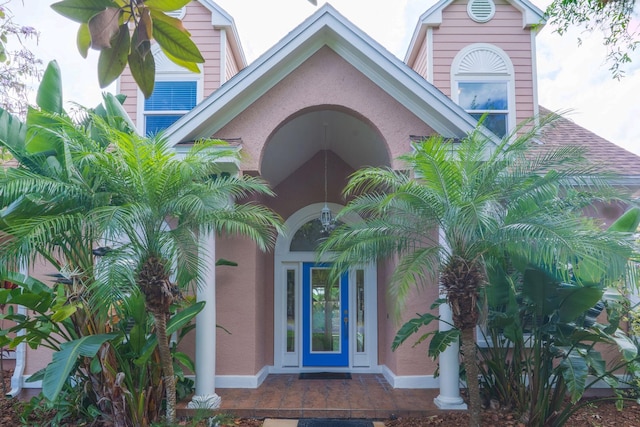 821 Kalli Creek Ln, Saint Augustine, FL 32080 - view of exterior entry featuring stucco siding
