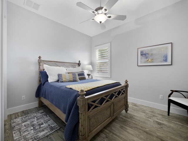 5813 Rudolph Ave, Saint Augustine, FL 32080 - bedroom featuring baseboards, visible vents, and wood finished floors