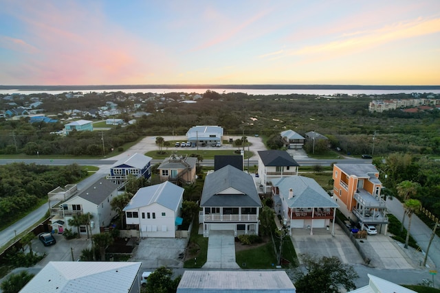 5813 Rudolph Ave, Saint Augustine, FL 32080 - aerial view at dusk featuring a residential view and a water view