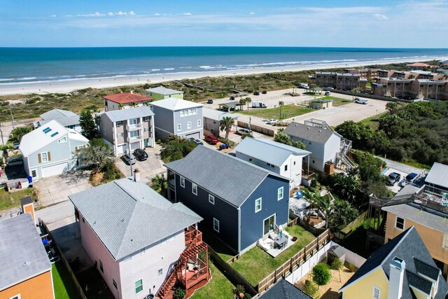 5813 Rudolph Ave, Saint Augustine, FL 32080 - drone / aerial view featuring a water view and a view of the beach