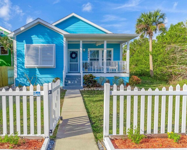 bungalow-style house featuring a porch