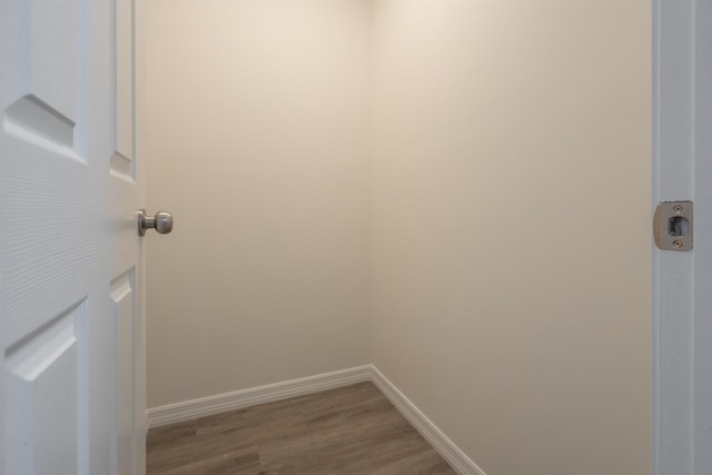 washroom with light hardwood / wood-style flooring