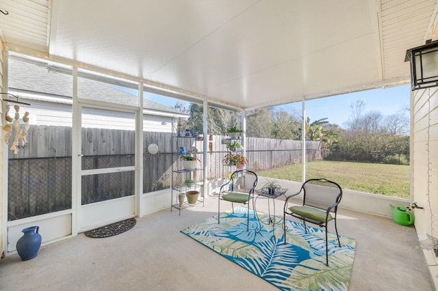 view of sunroom / solarium