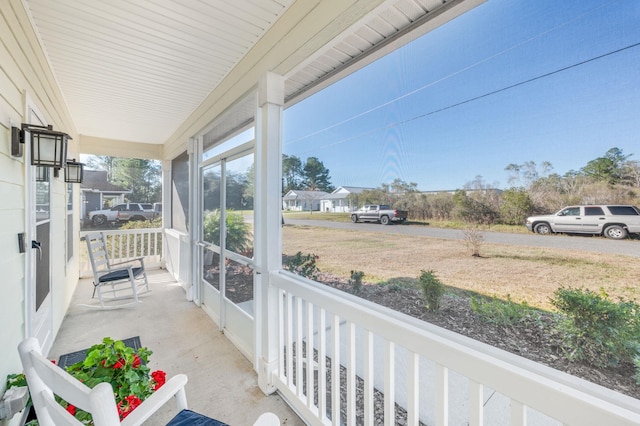 balcony with covered porch