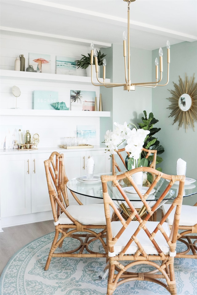 dining area featuring wood finished floors