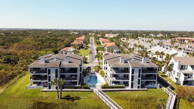 drone / aerial view with a residential view