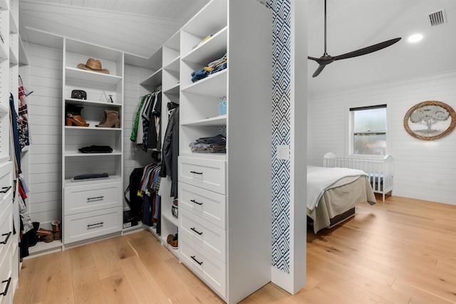 214 Deltona Blvd, Saint Augustine, FL 32086 - spacious closet featuring light wood-style flooring and ceiling fan