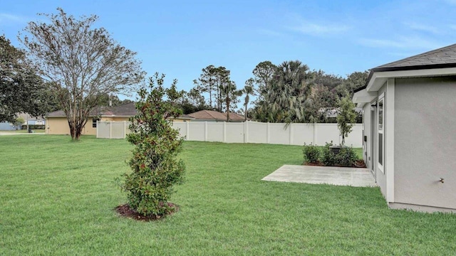 view of yard with a patio