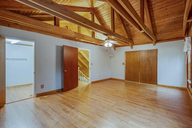 5850 Capo Island Rd, Saint Augustine, FL 32095 - unfurnished room featuring wood ceiling, wood finished floors, and a ceiling fan