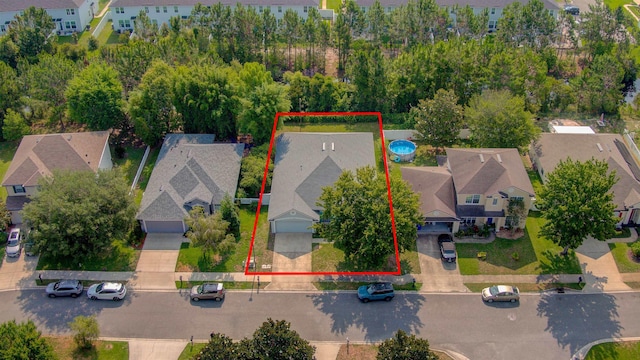 256 N Hidden Tree Dr, Saint Augustine, FL 32086 - aerial view of residential area with property parcel outlined