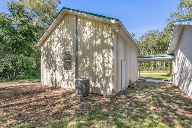 view of home's exterior with central air condition unit