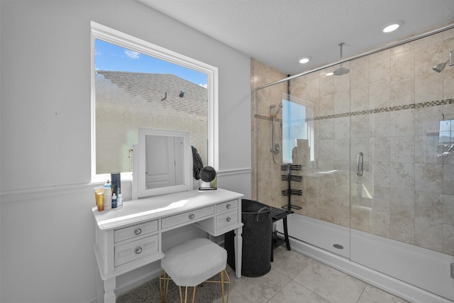 811 Sandstone Dr, Saint Augustine, FL 32086 - bathroom featuring recessed lighting and a shower stall
