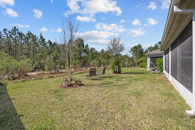 811 Sandstone Dr, Saint Augustine, FL 32086 - view of yard with a sunroom