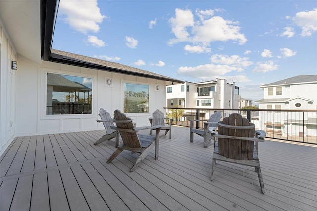 deck featuring a residential view