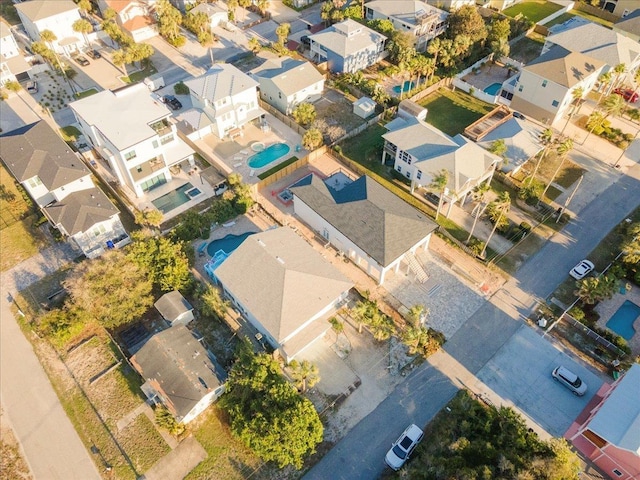 bird's eye view with a residential view