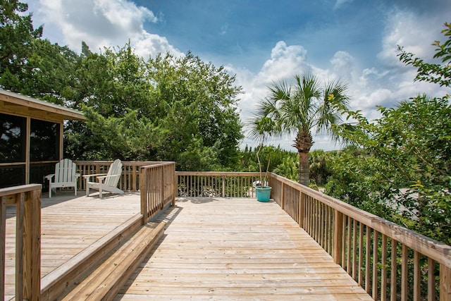 view of wooden deck