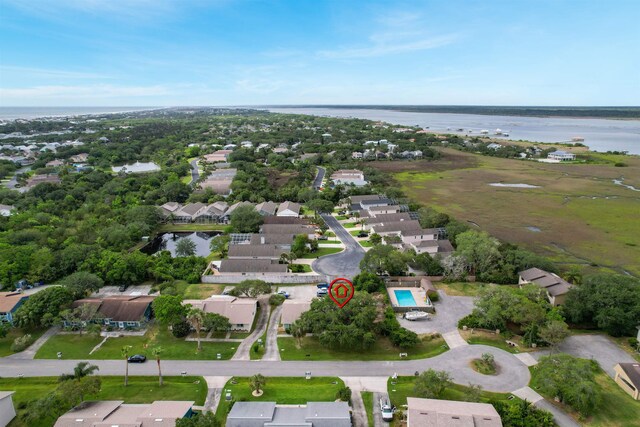 129 Rio Del Mar St Unit C, Saint Augustine, FL 32080 - aerial overview of property's location with a nearby body of water and nearby suburban area